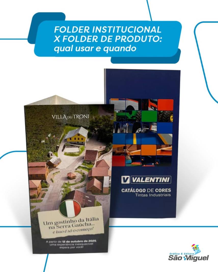 Folder institucional x folder de produto: qual usar e quando?
